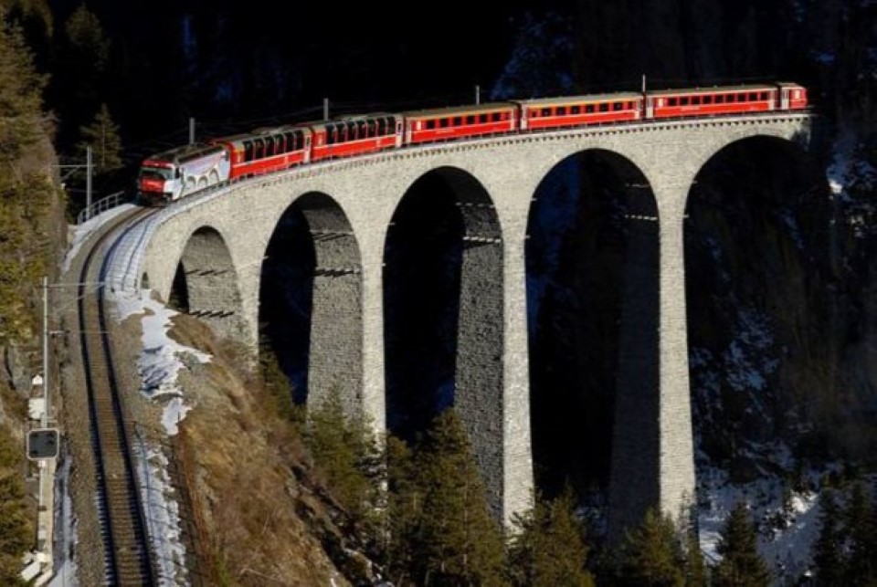 Landwasser-viadukt, Filisur, Svájc (Custom)